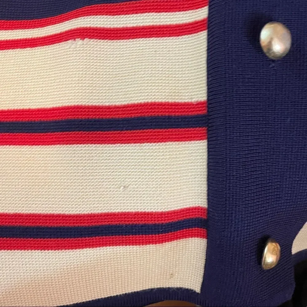 💖Host Pick x2!💖 Vintage Zephyr Wool Striped Cardigan Gold Buttons